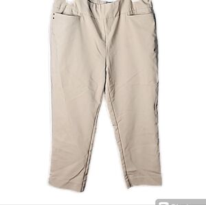 Chico's fabulously slimming beige crop pants